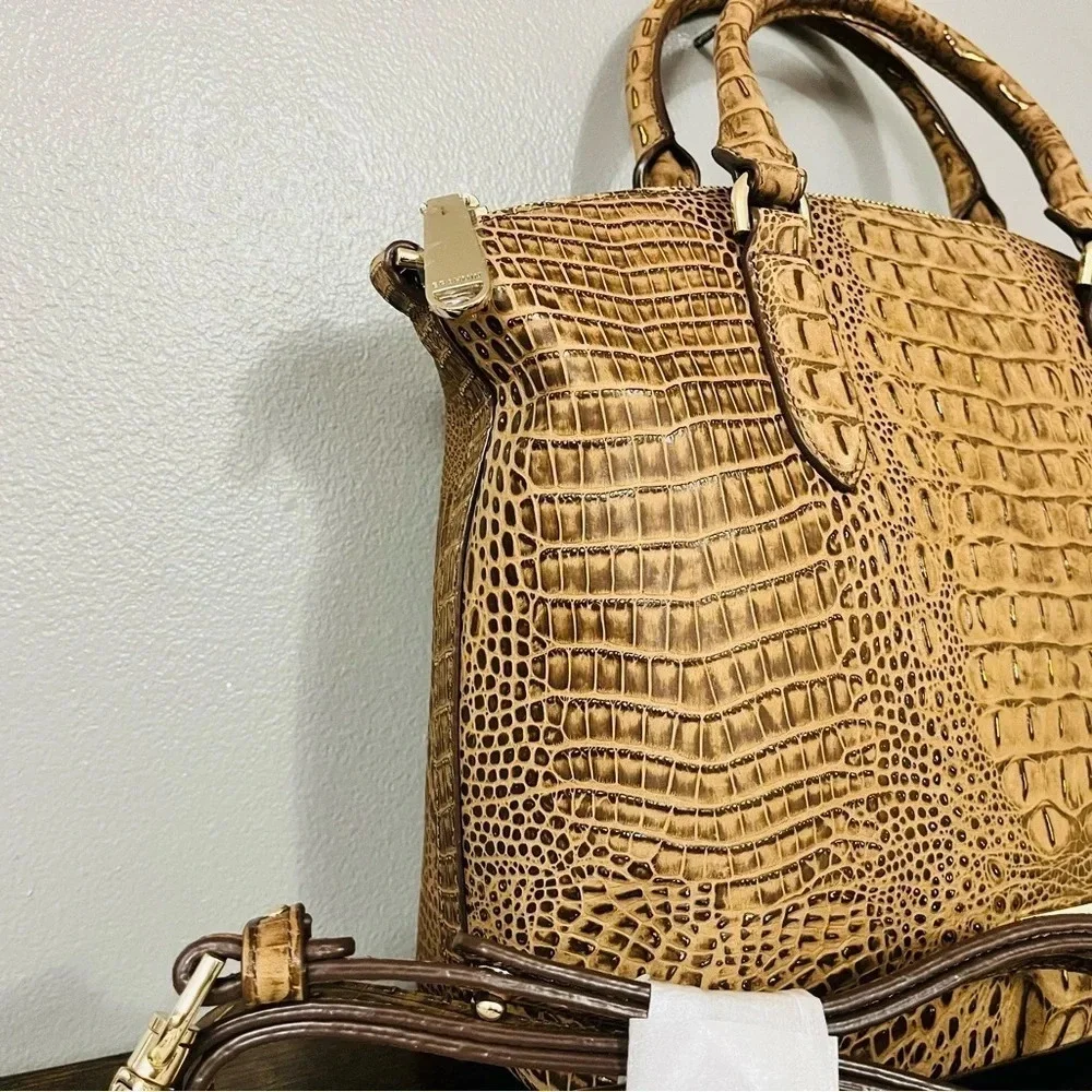 Brahmin Medium Duxbury Satchel – Vintage Gold Mini Melbourne – NWT